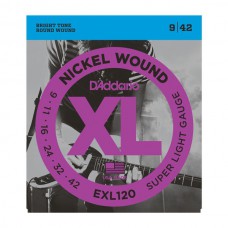 D'ADDARIO EXL120 струны для эл.гит., Super Light, никель, 9-42