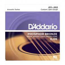 D'ADDARIO EJ26 стр. для акуст. гит., фосфор/бронза, Custom Light, 11-52