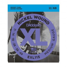 D'ADDARIO EXL115 струны для эл.гит., Blues/Jazz Rock, никель, 11-49