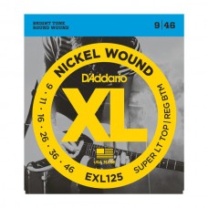 D'ADDARIO EXL125 струны для эл.гит., Super Light/Regular, никель, 9-46