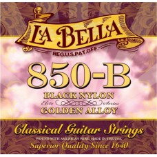 LA BELLA 850B - струны - черный нейлон, обмотка - золото, натяж -37,75 кг