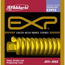 D'ADDARIO EXP13 стр. для ак. гит. бронза 80/20 в обол., Custom Light 11-52